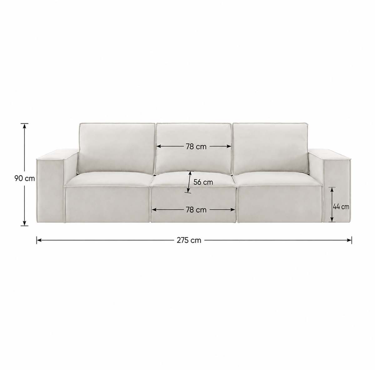 New England Modular 3 Seater Sofa