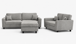 ImperialHighback 3 Seater & 2 Seater & Footstool Set