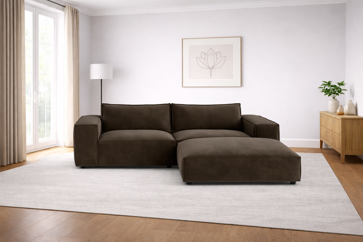 Chester Luxe Medium Left/Right Corner Sofa Footstool End - Modular