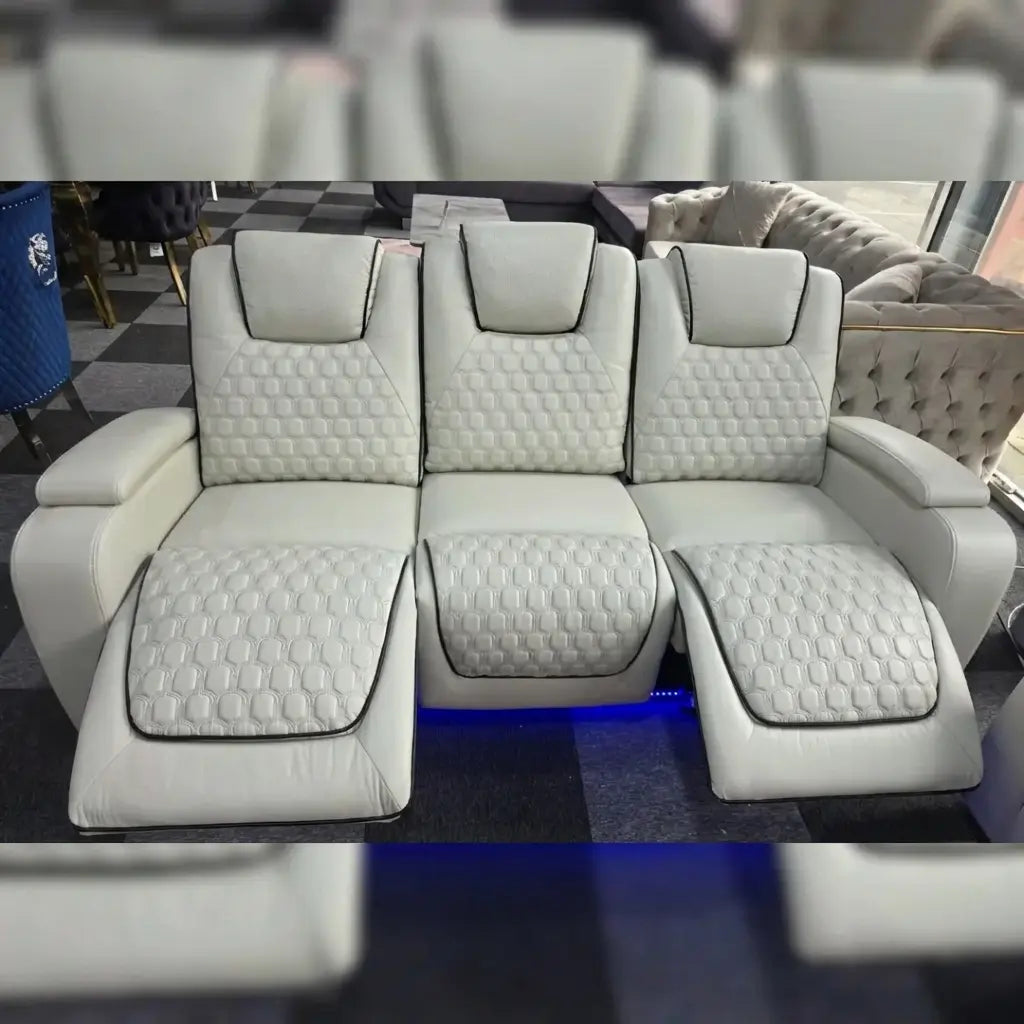 Lorenzo 3 + 2 Seater Electric Leather Recliner
