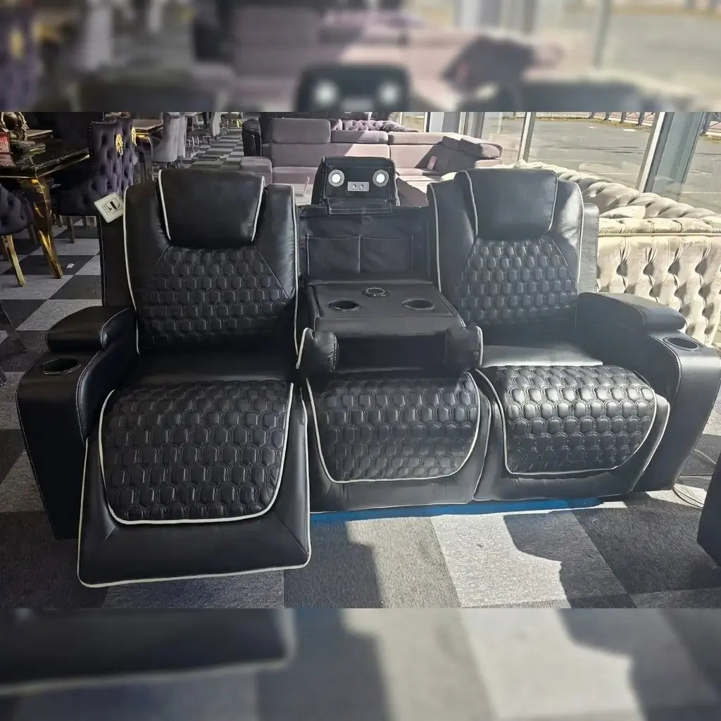 Lorenzo 3 + 2 Seater Electric Leather Recliner