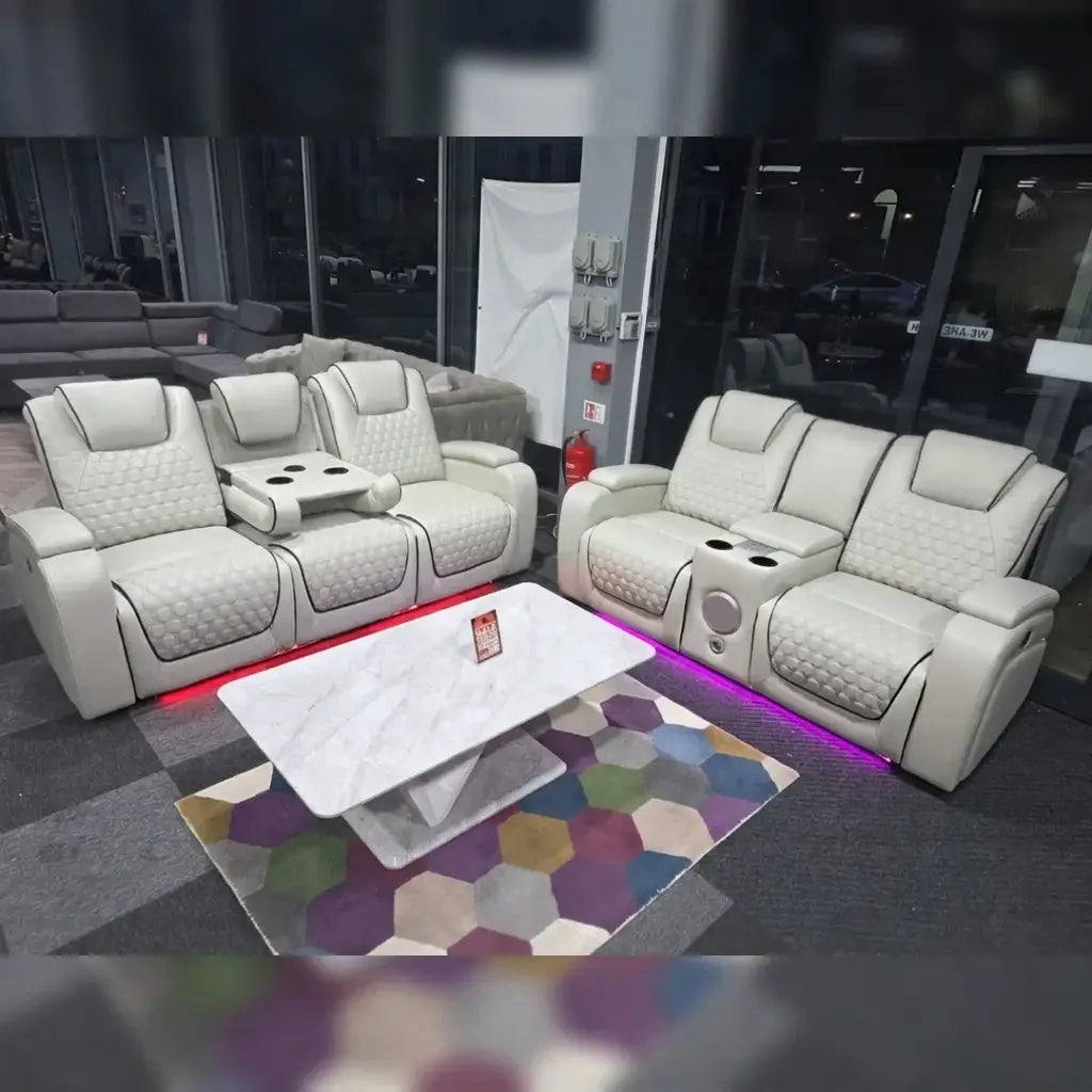 Lorenzo 3 + 2 Seater Electric Leather Recliner