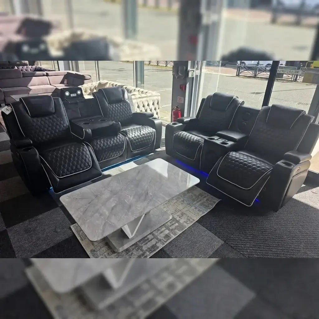 Lorenzo 3 + 2 Seater Electric Leather Recliner