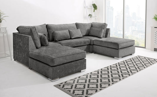 Mysa Chenile U Shape Fullback + Extra Cushions