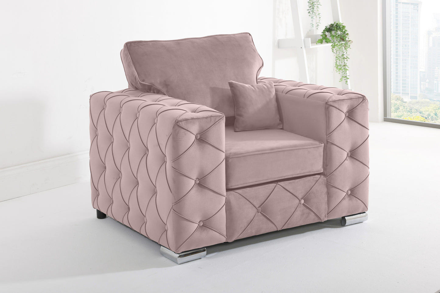 Milton U Shape Sofa Fullback - Plush Velvet