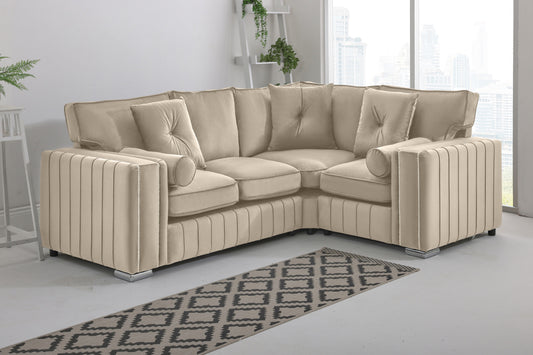 Lyra Corner Fullback - 2c1 + Bolster / Buttoned Cushions