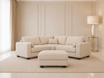 MonroeLuxe Large Double Corner &Footstool Set