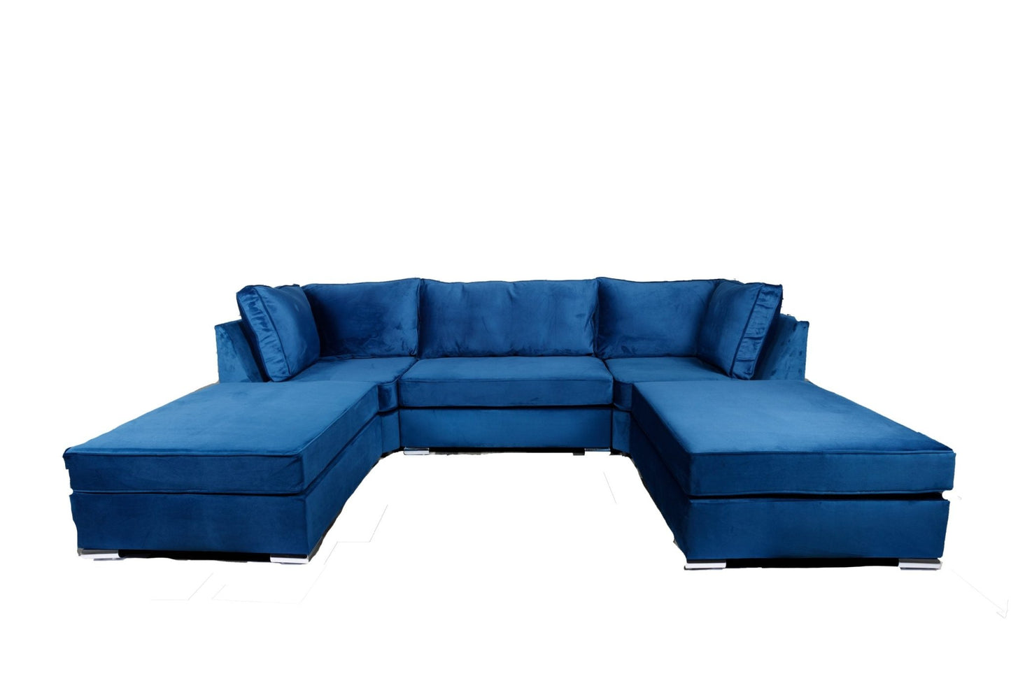 Lux U Shape 7 Seater - Plush Velvet - Sofa Empire UK