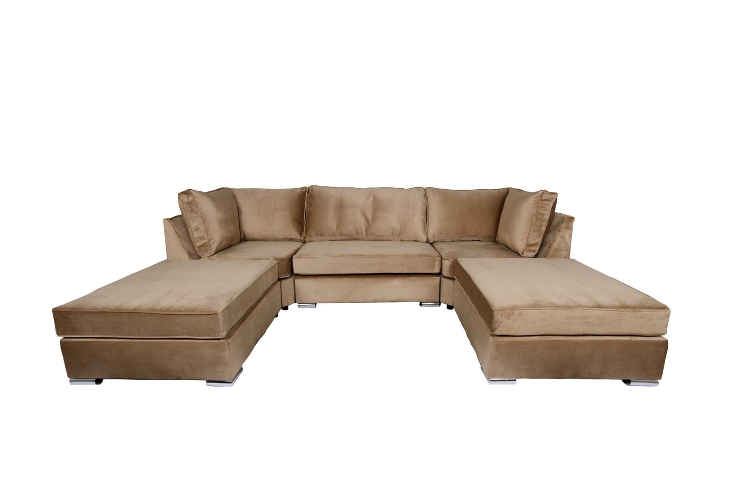 Lux U Shape 7 Seater - Plush Velvet - Sofa Empire UK
