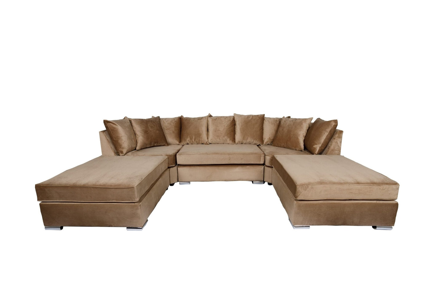 Lux U Shape 7 Seater - Plush Velvet - Sofa Empire UK