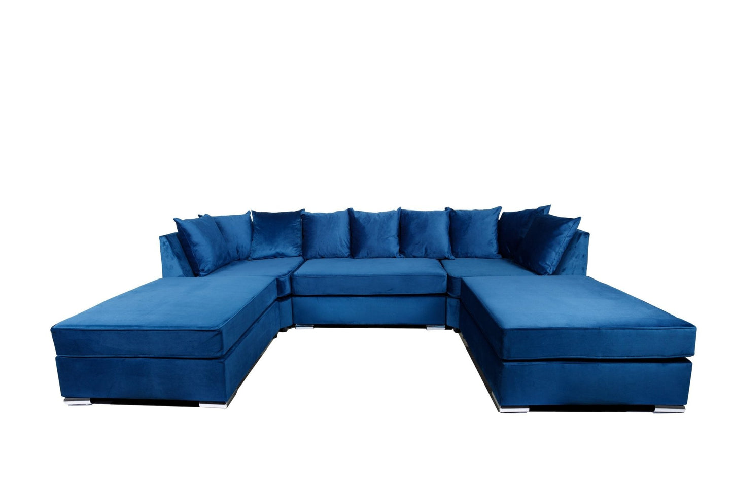Lux U Shape 7 Seater - Plush Velvet - Sofa Empire UK