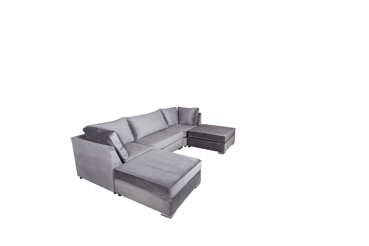 Lux U Shape 7 Seater - Plush Velvet - Sofa Empire UK