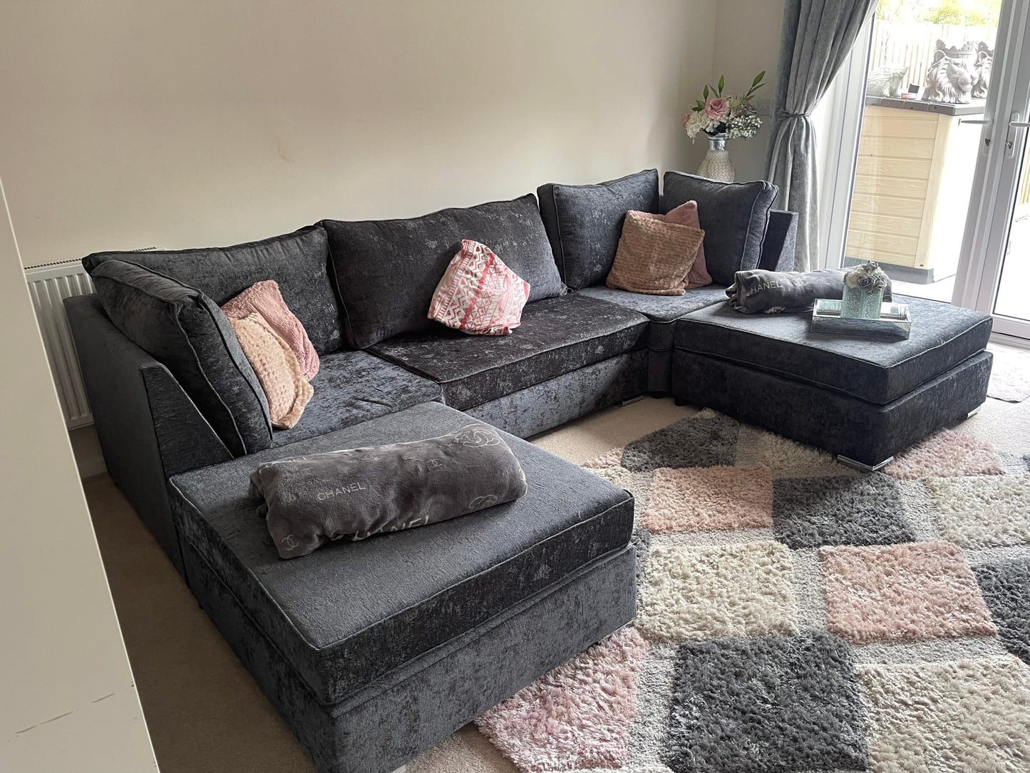 Lux U shape - Fullbackback Coal - Sofa Empire UK