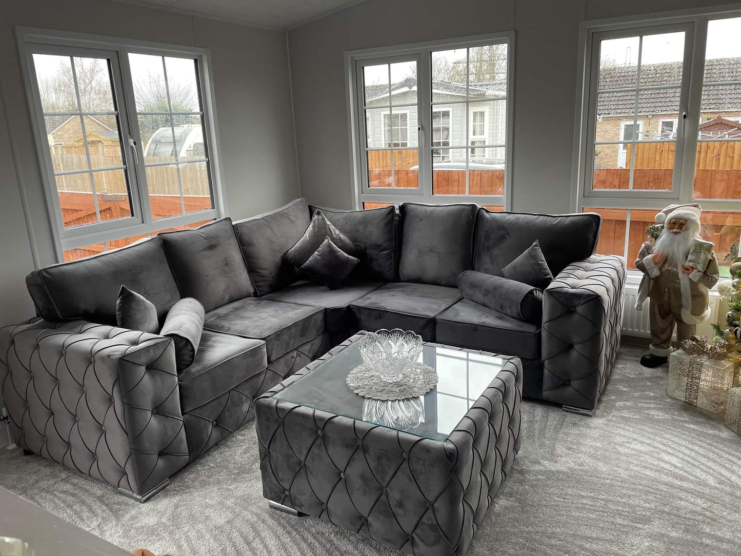 Milton Fullback Corner Sofa + Coffee Table - Sofa Empire UK