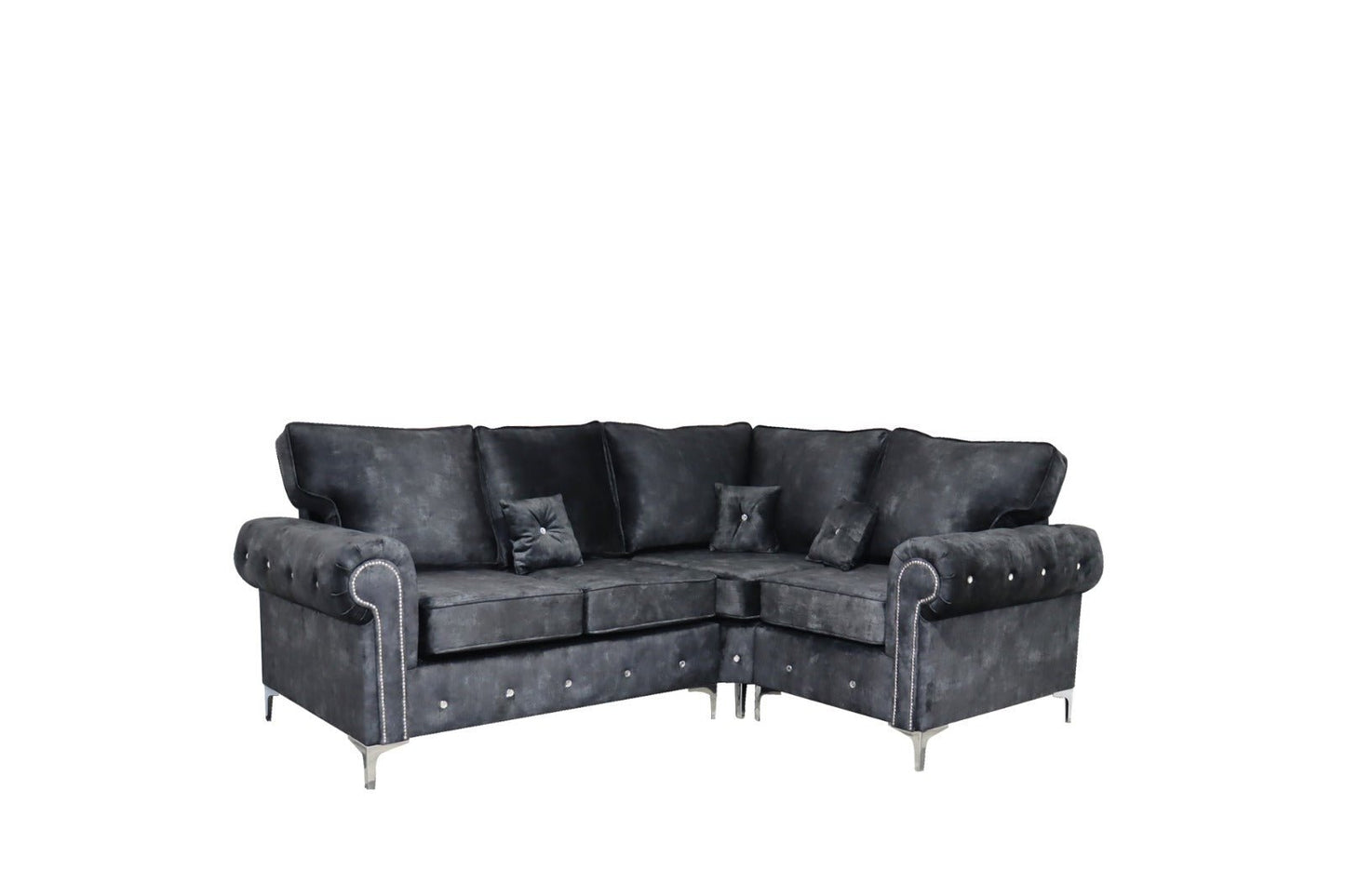 Olympia 4 Seater - Left Hand - Gunmetal - Sofa Empire UK