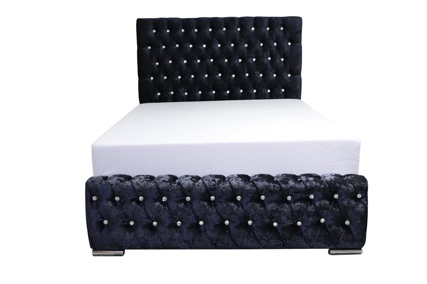 Olympia Crushed Velvet Bed - Sofa Empire UK