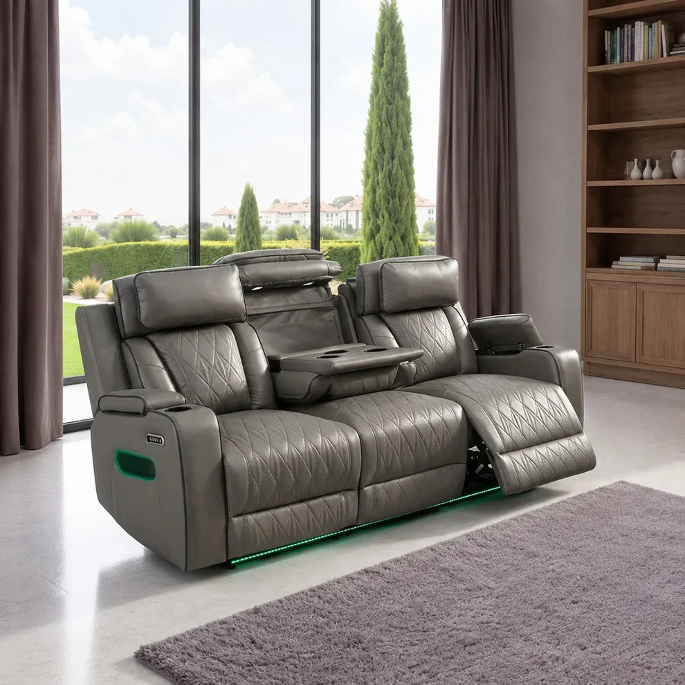 Valentino 3 + 2 Seater Premium Leather Smart Recliner