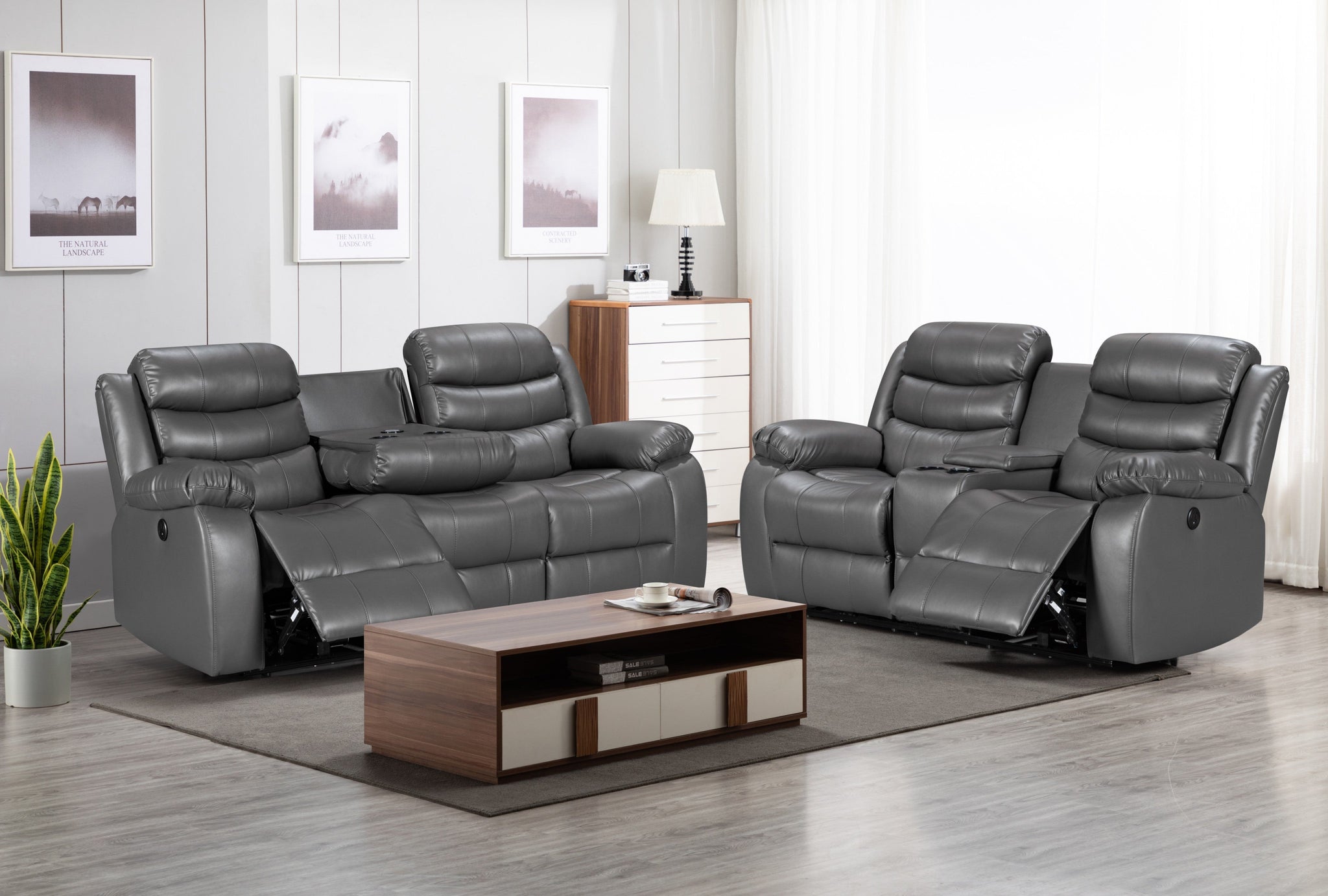 Amara - 2 Seater - Leather Electric Recliner