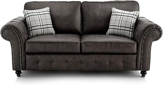 HugoBlack Bonded Leather 3+2 Sofa Set