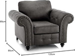 HugoBlack Bonded Leather Armchair