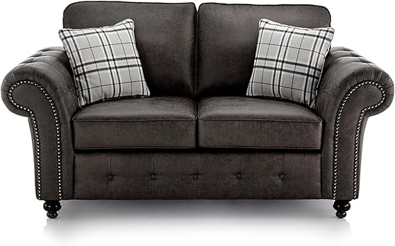 HugoBlack Bonded Leather 3+2 Sofa Set