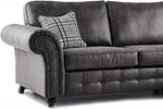 HugoBlack Bonded Leather Cornerback Sofa