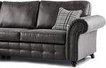 HugoBlack Bonded Leather Cornerback Sofa