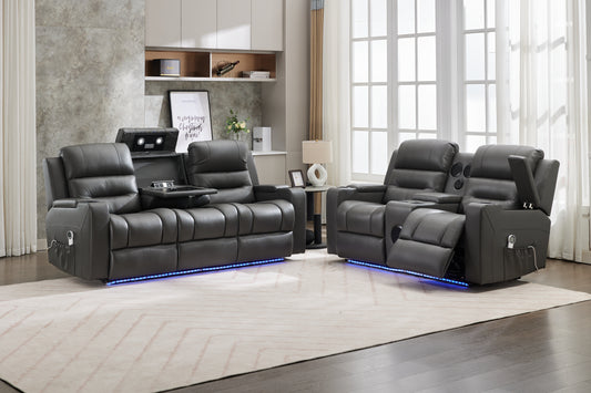 Bolero 3+2 - Electric Leather Recliners