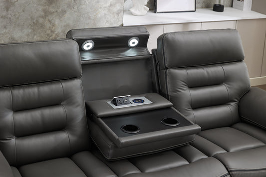 Lumi - 3 Seater - Leather Recliner