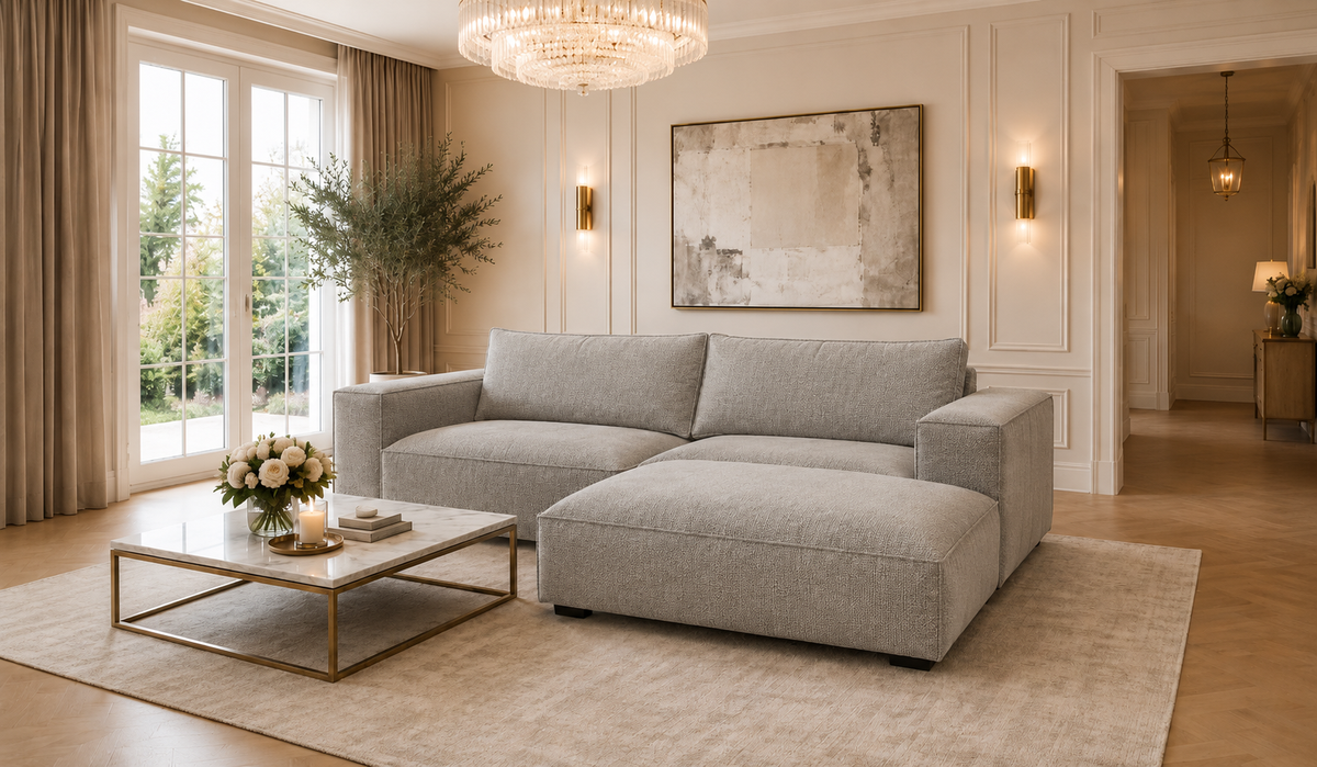 Chester Luxe Medium Left/Right Corner Sofa Footstool End - Modular