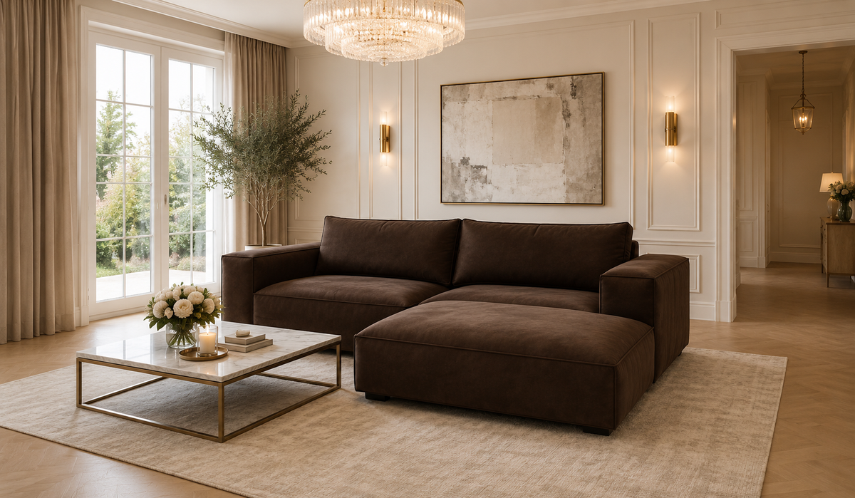 Chester Luxe Medium Left/Right Corner Sofa Footstool End - Modular