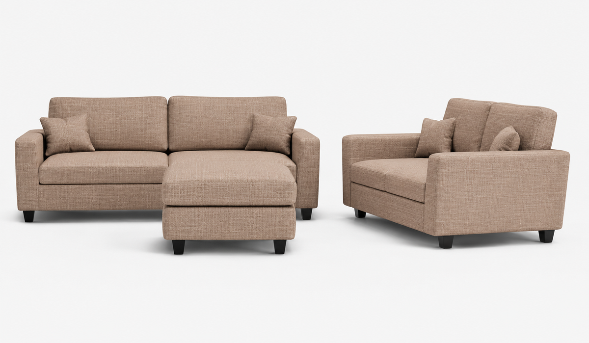 ImperialHighback 3 Seater & 2 Seater & Footstool Set