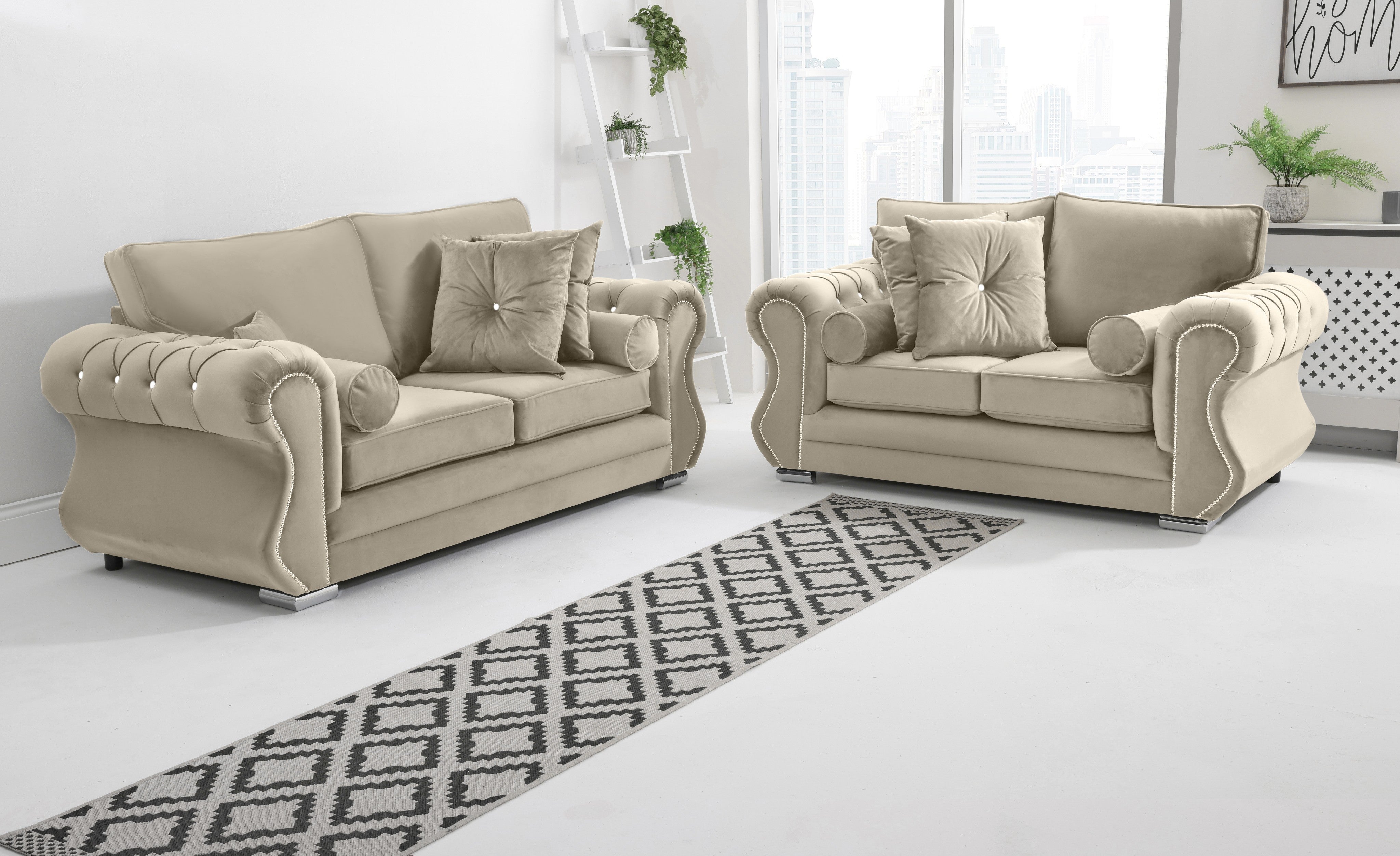 Elowen 3+2 Fullback + Diamonds + Extra Cushions