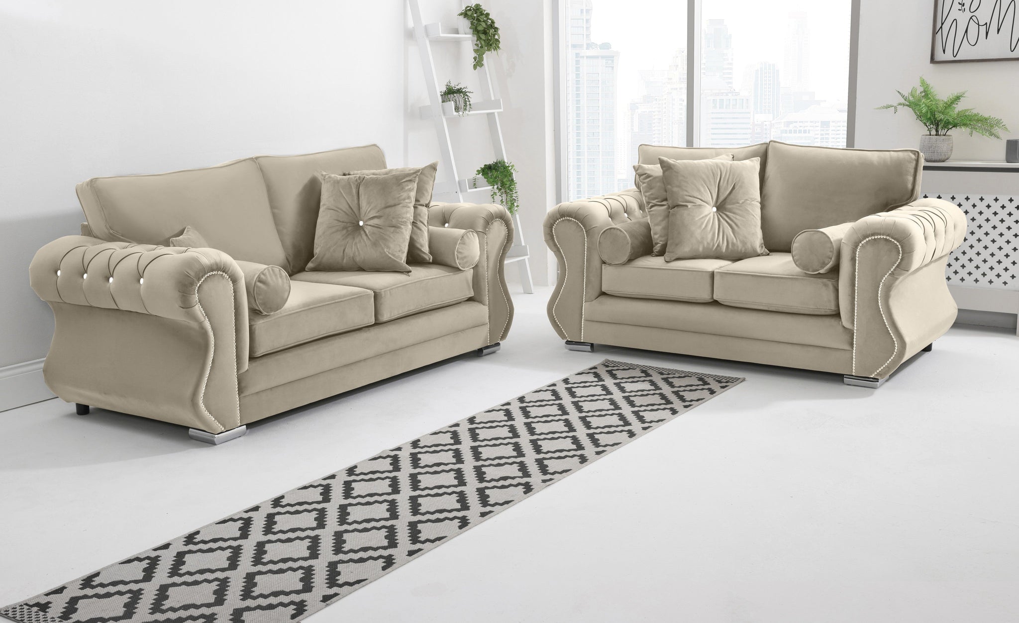 Elowen 3+2 Fullback + Diamonds + Extra Cushions