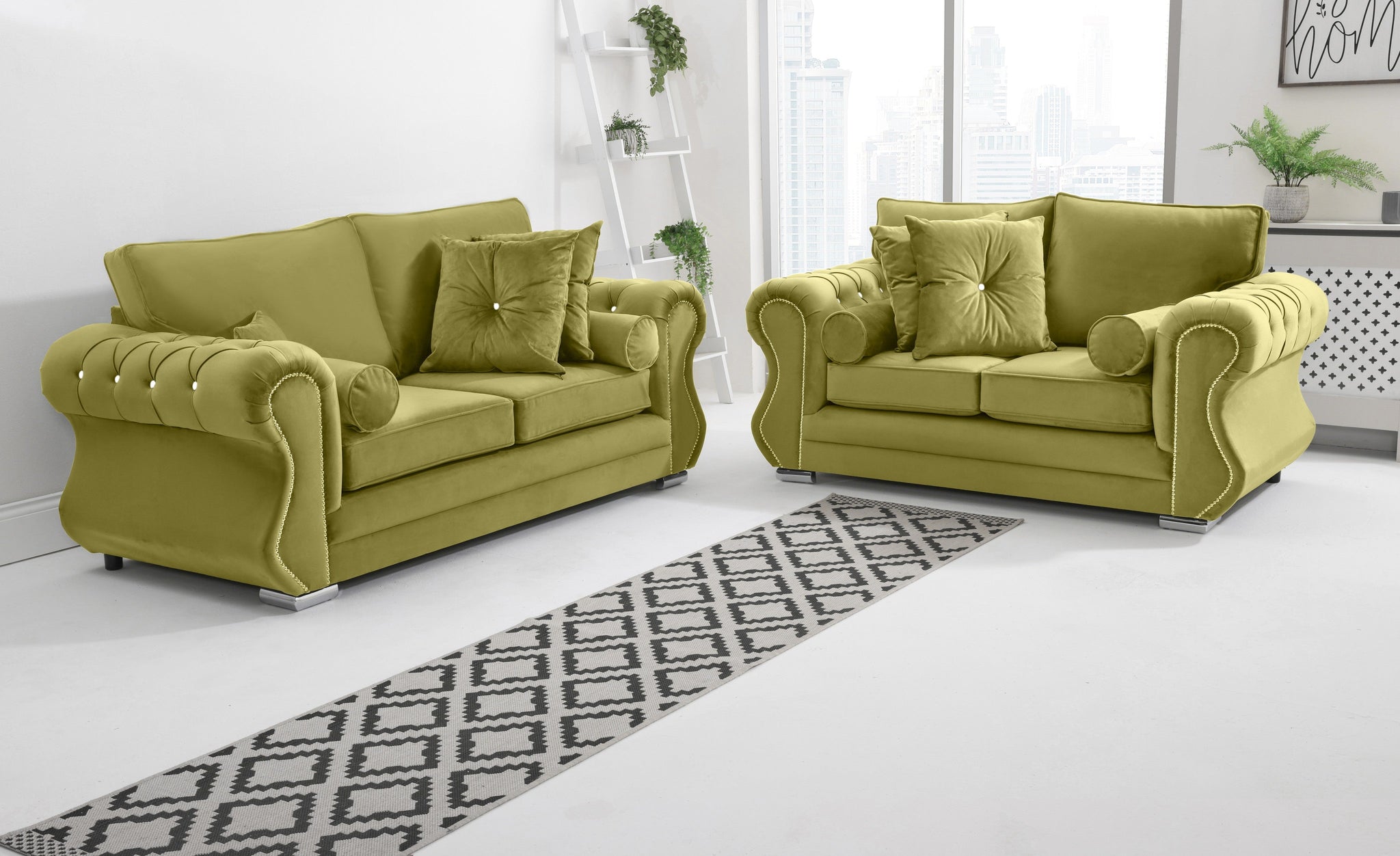 Elowen 3+2 Fullback + Diamonds + Extra Cushions