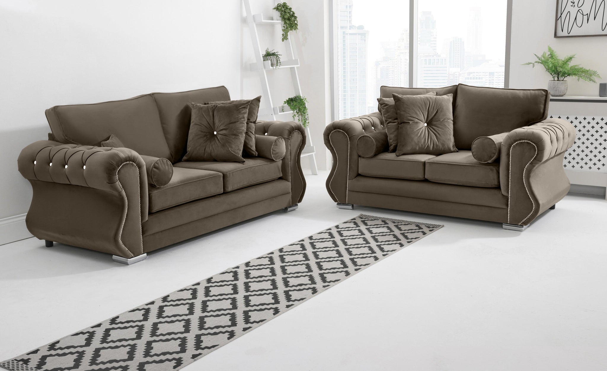 Elowen 3+2 Fullback + Diamonds + Extra Cushions