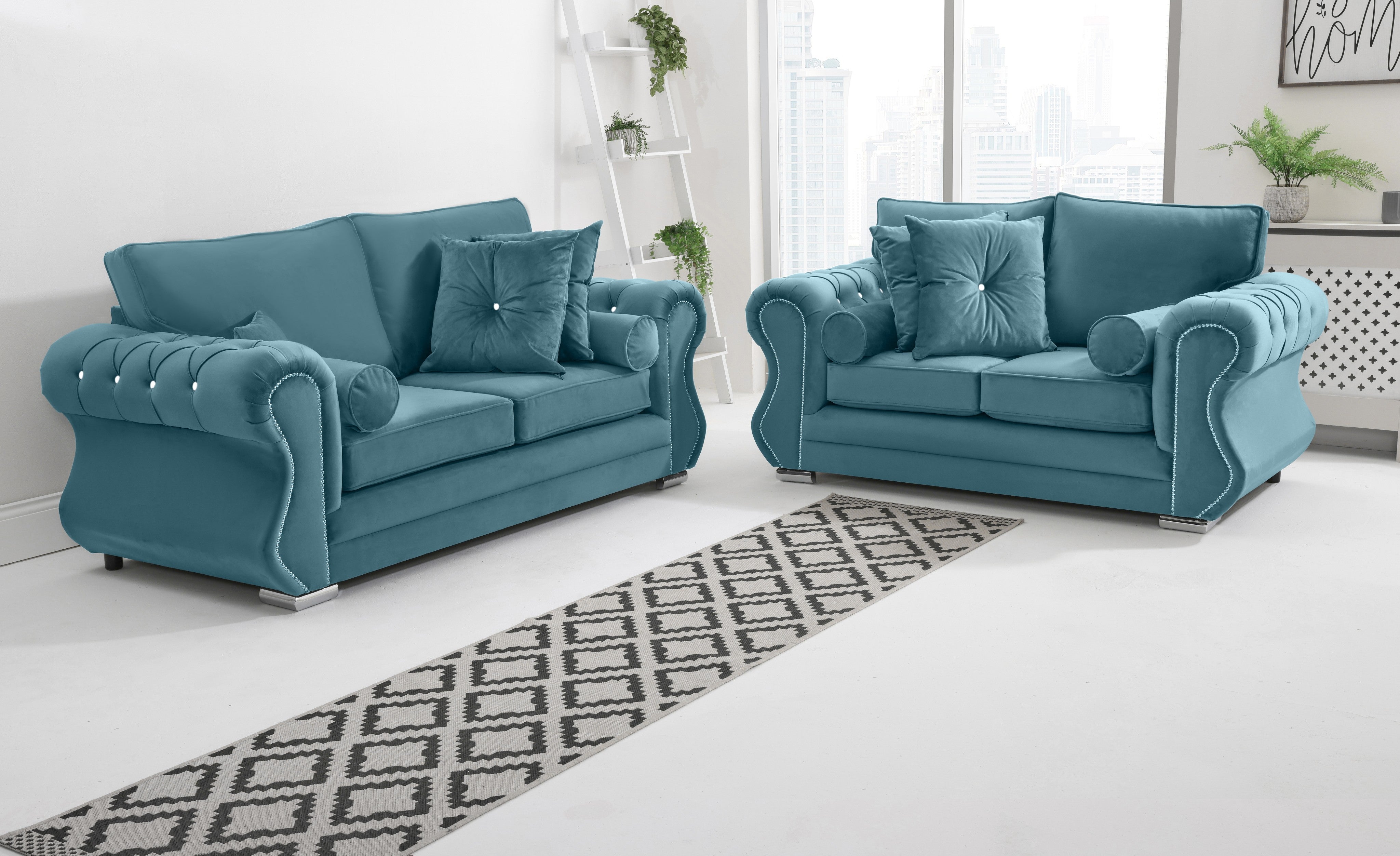 Elowen 3+2 Fullback + Diamonds + Extra Cushions