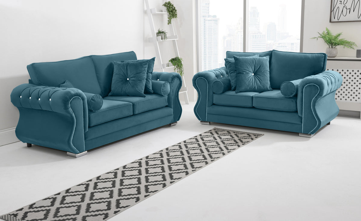 Elowen 3+2 Fullback + Diamonds + Extra Cushions