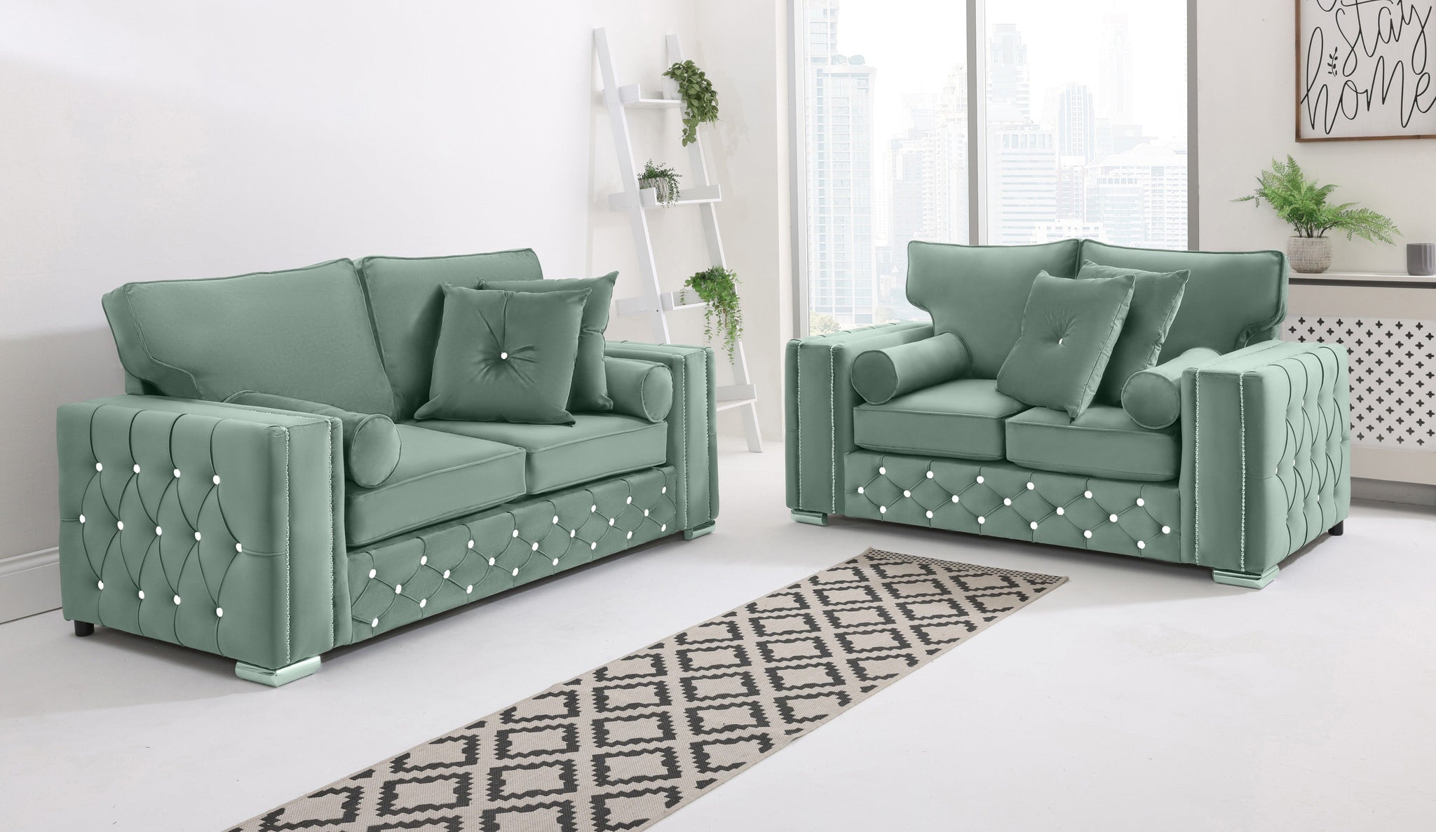Arlo 3+2 Fullback + Extra Cushions + Diamonds
