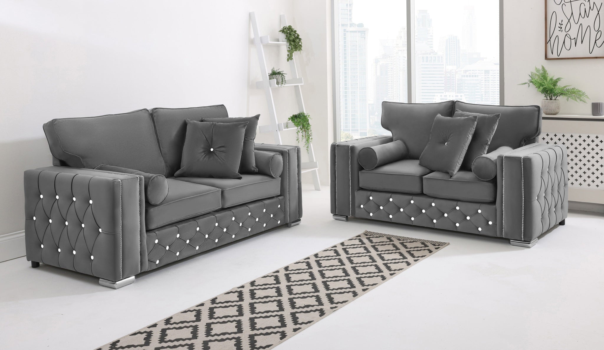 Arlo 3+2 Fullback + Extra Cushions + Diamonds