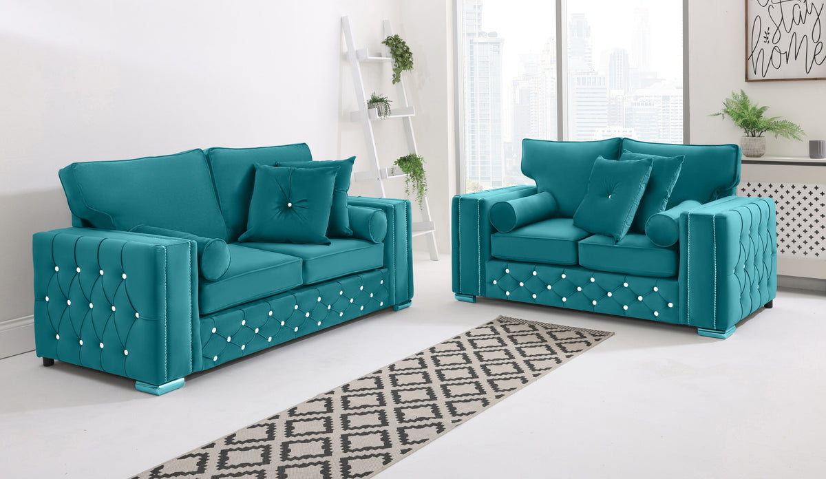 Arlo 3+2 Fullback + Extra Cushions + Diamonds