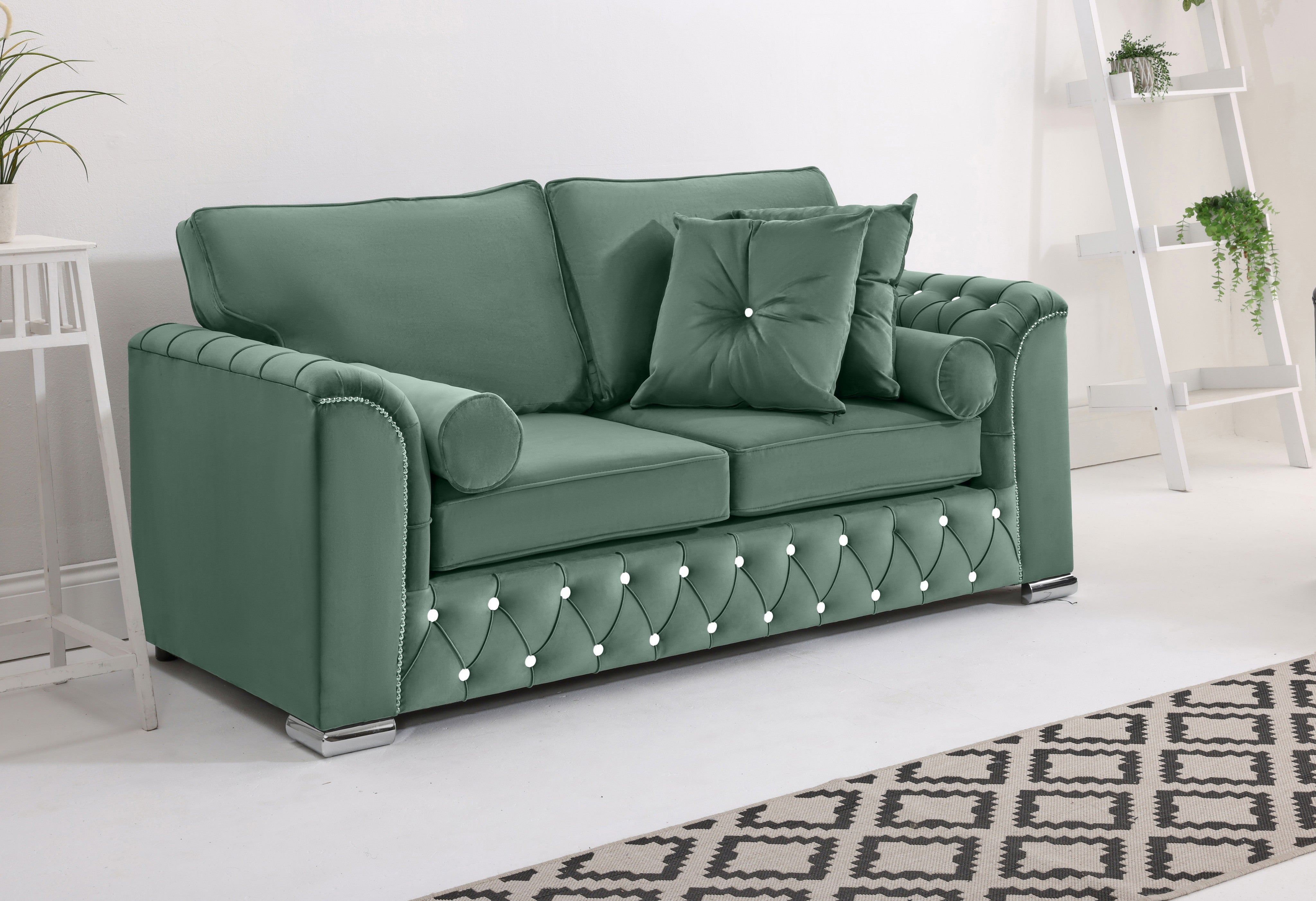 Serene 3+2 Fullback + Extra Cushions + Diamonds