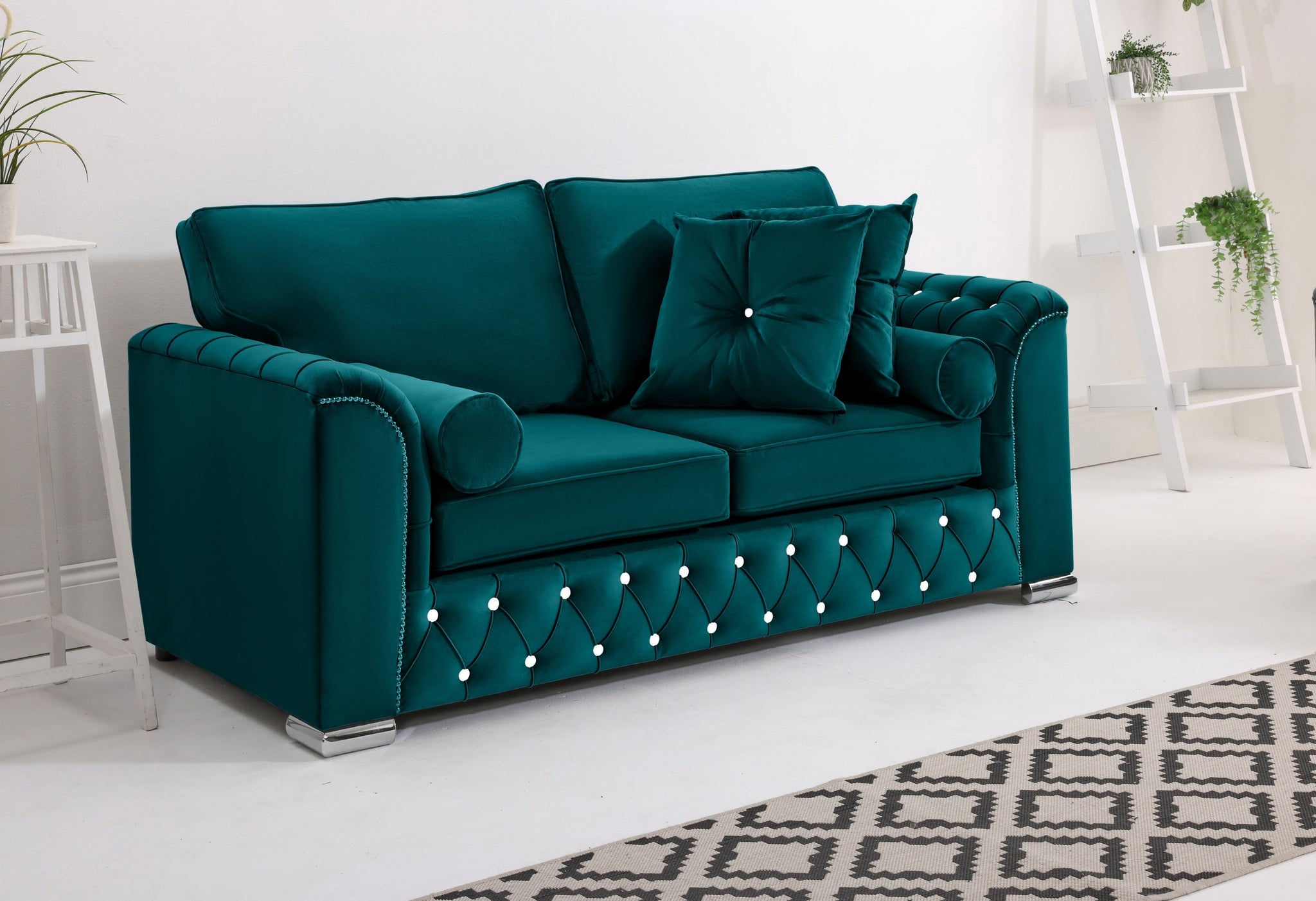 Serene 3+2 Fullback + Extra Cushions + Diamonds