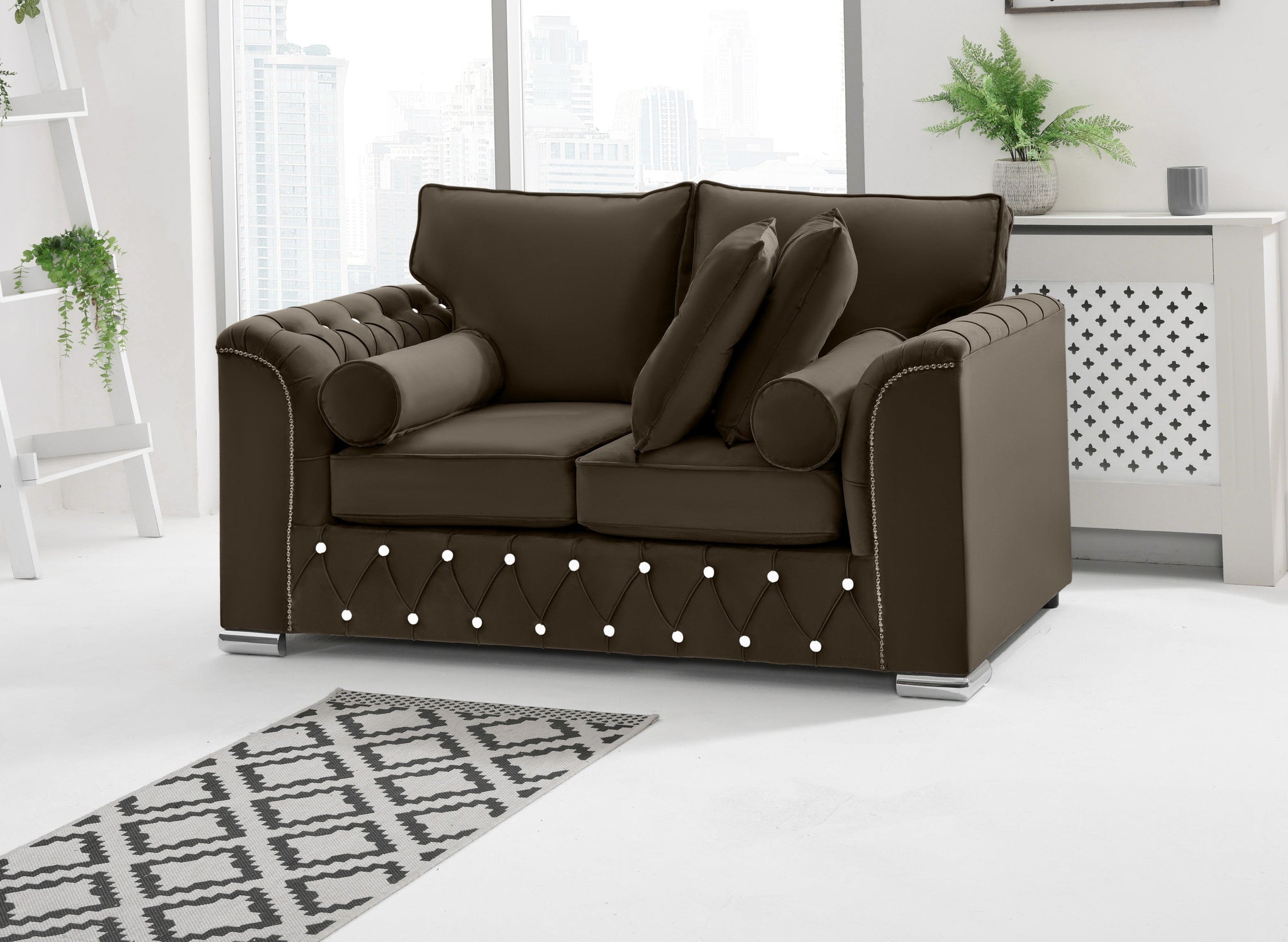 Serene 3+2 Fullback + Extra Cushions + Diamonds