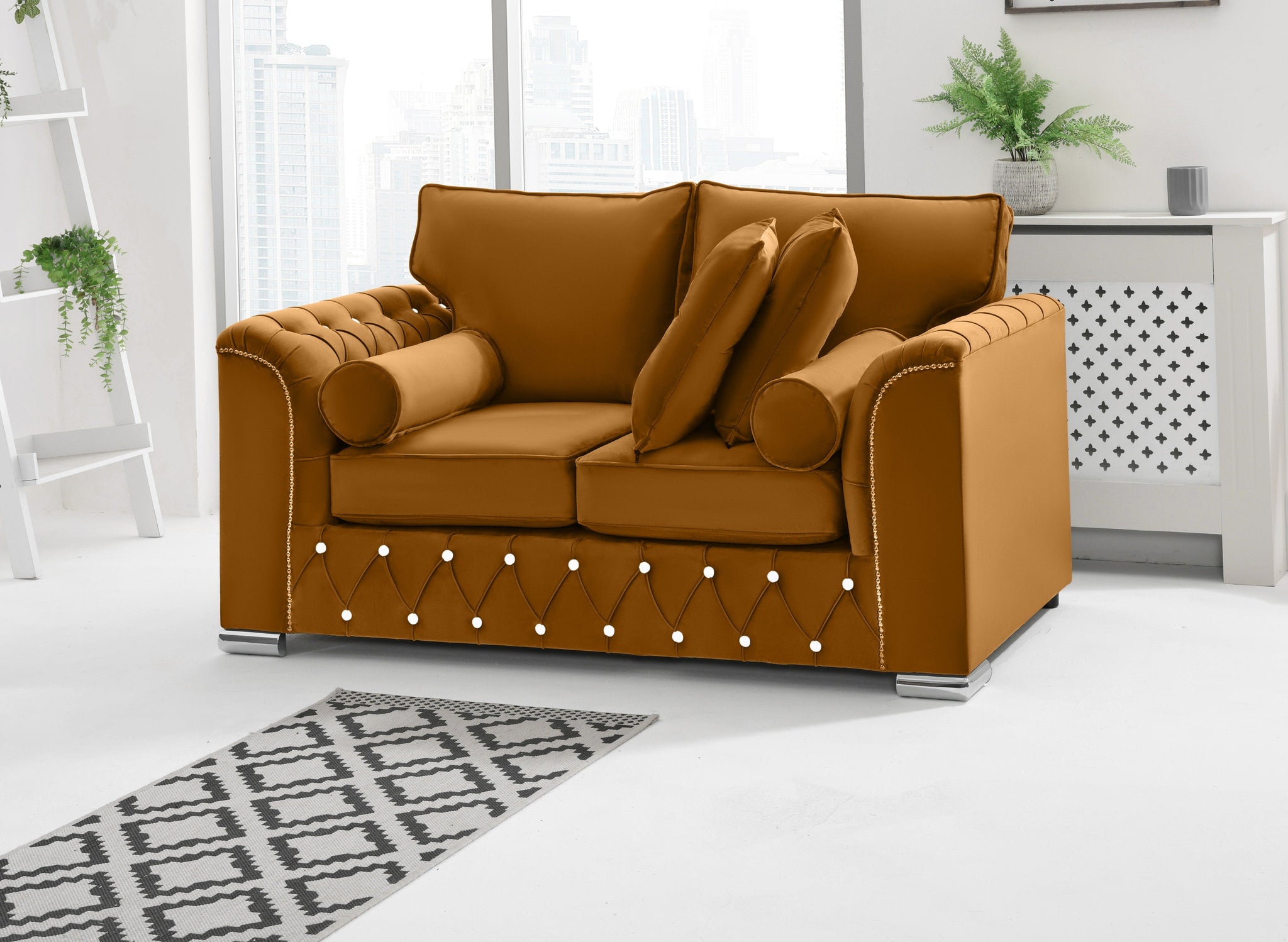 Serene 3+2 Fullback + Extra Cushions + Diamonds