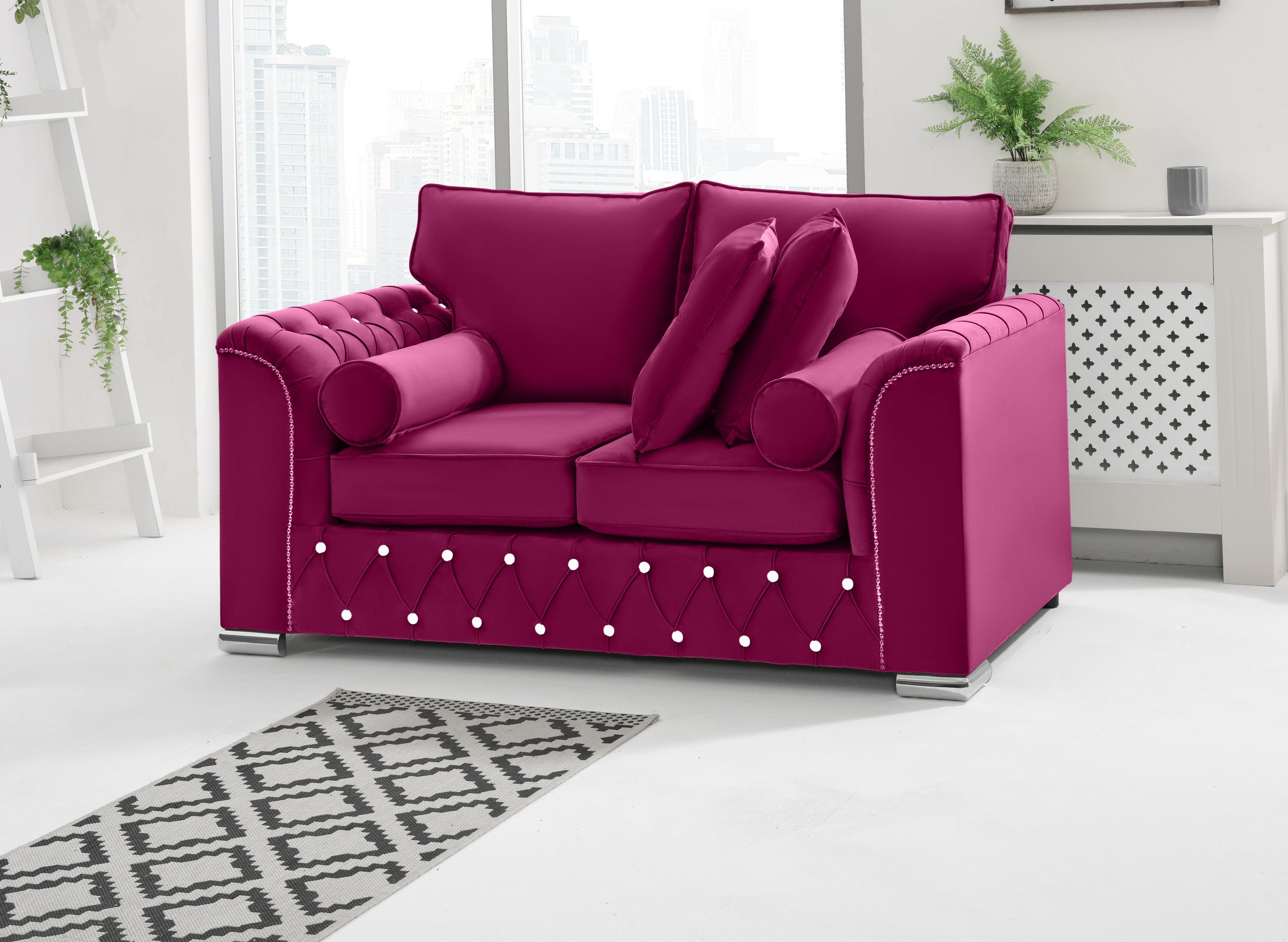 Serene 3+2 Fullback + Extra Cushions + Diamonds