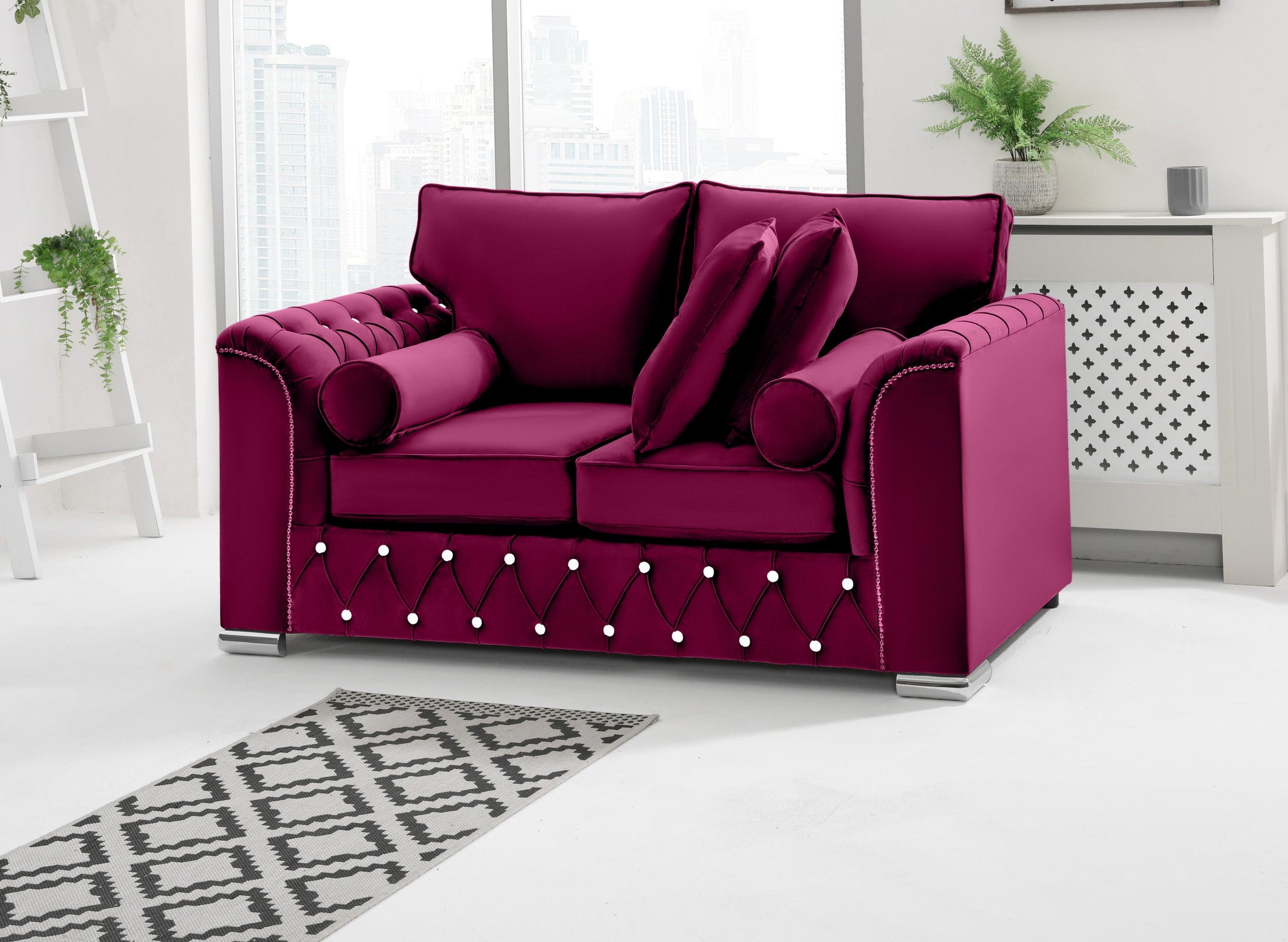 Serene 3+2 Fullback + Extra Cushions + Diamonds