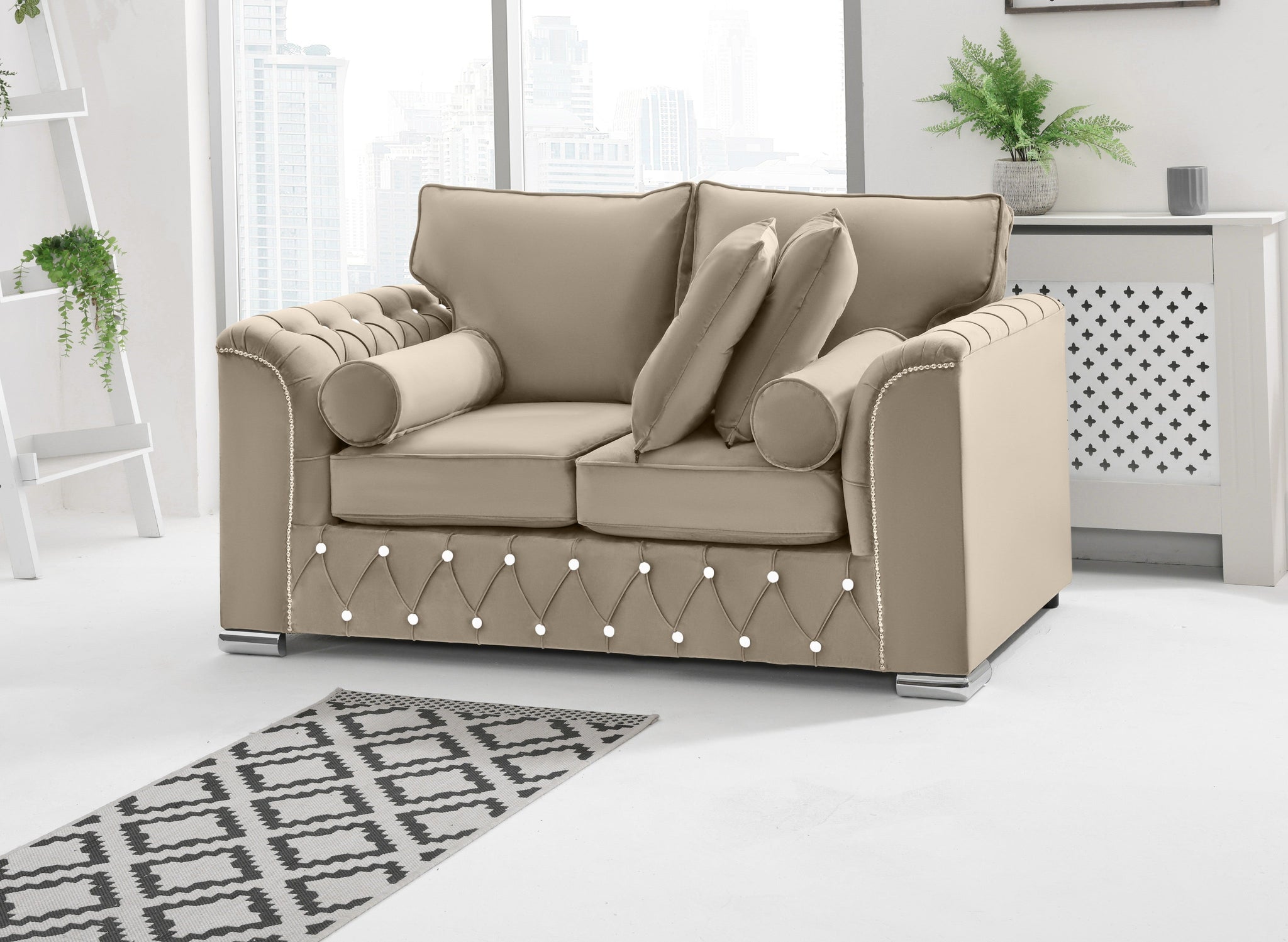 Serene 3+2 Fullback + Extra Cushions + Diamonds