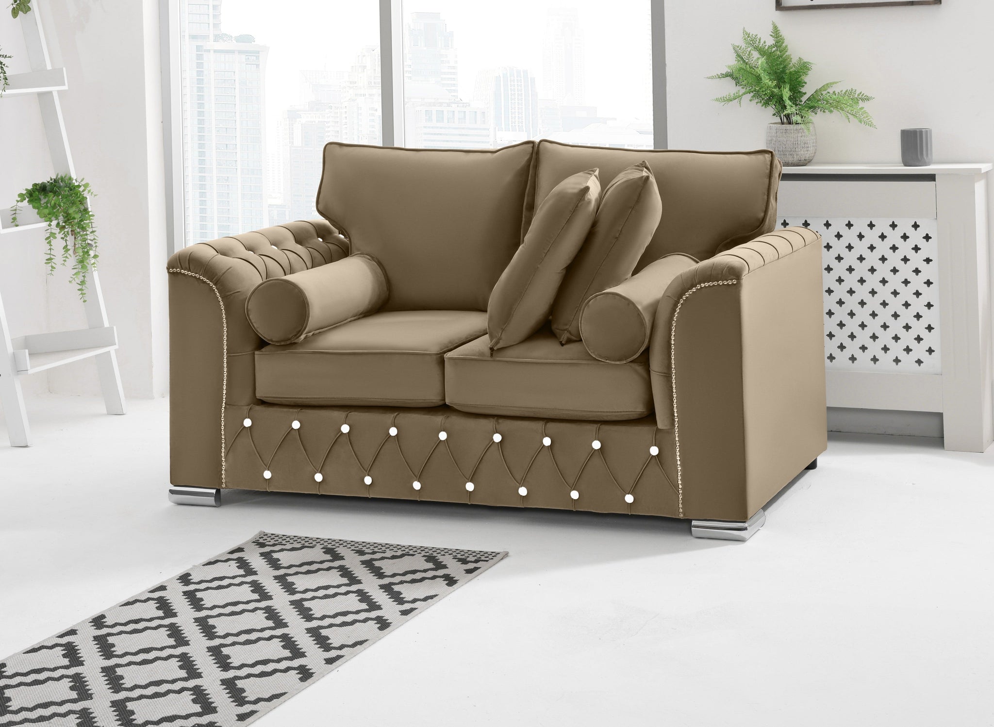 Serene 3+2 Fullback + Extra Cushions + Diamonds