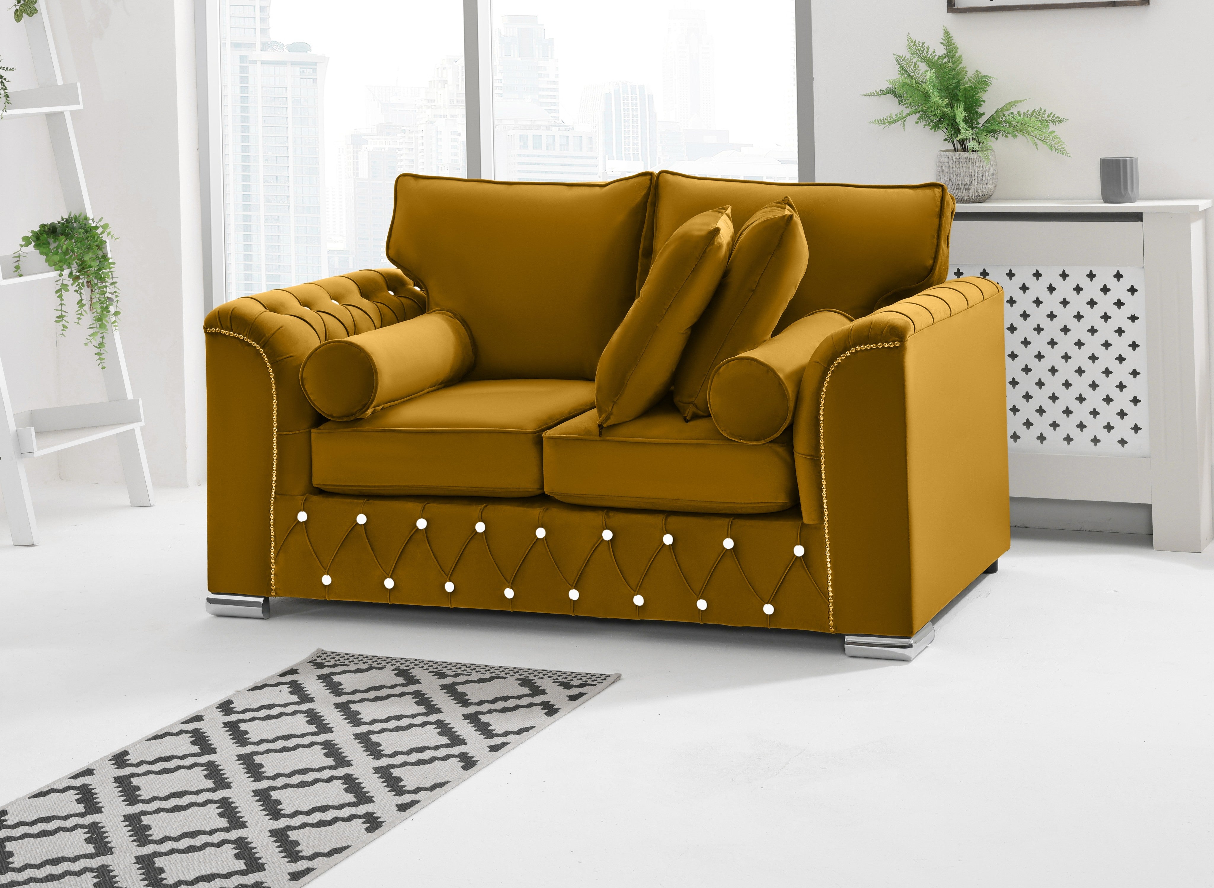 Serene 3+2 Fullback + Extra Cushions + Diamonds